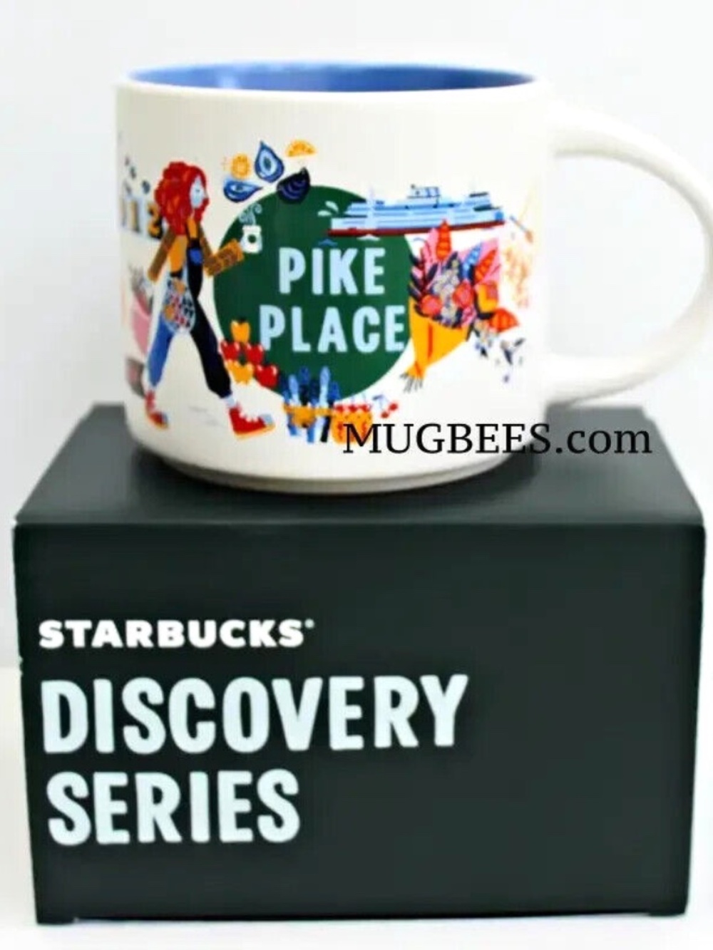 Starbucks Discovery Series Pike Place Ceramic Coffee Tea Cup Mug 14oz NEW